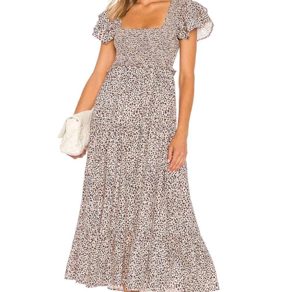 🎉 Host Pick✨ SOLDOUT BESTSELLER Revolve x Marjorelle “Jade” Dress Sahara Leo XL